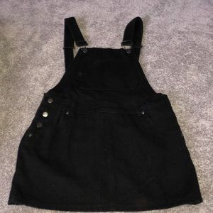 Women’s Black Denim Overall Dress